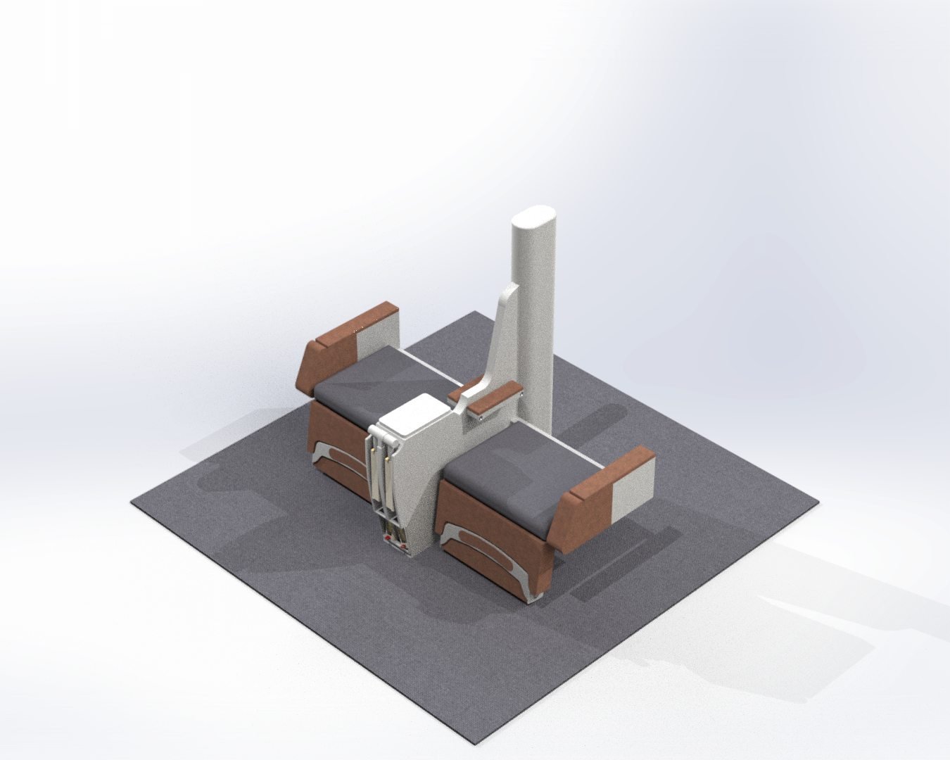 3D model enterijera sedišta aviona